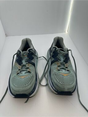 Men’s Hoka One One Gaviota 2 Mint /Seafoam Green and Navy Running Shoes Size 10